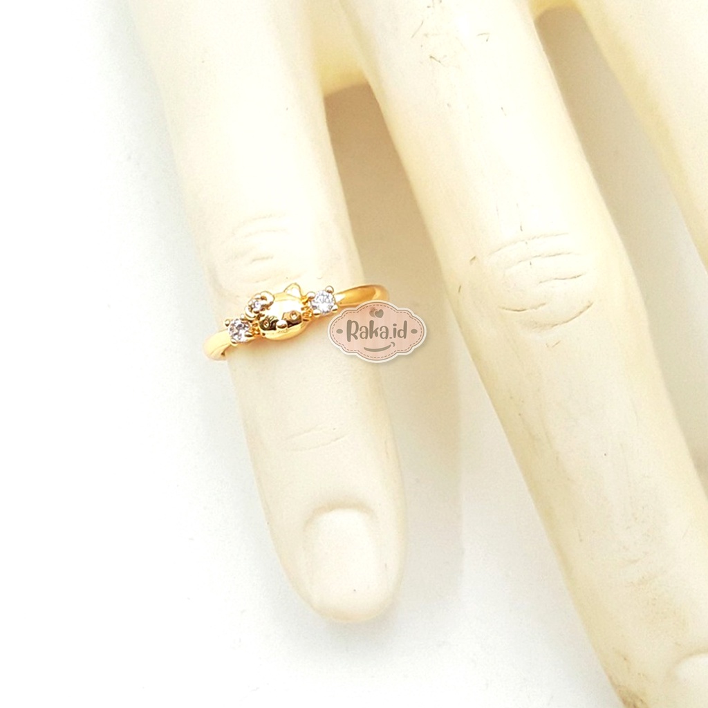 Cincin Anak Motif  Kitty Bunga Perhiasan Cantik Anak Lapis Emas 18k 811