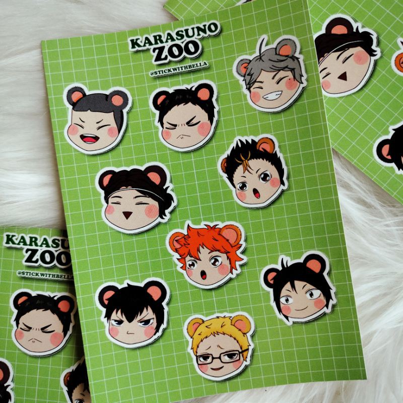 

HAIKYUU STICKER KISS CUT - KARASUNO ZOO