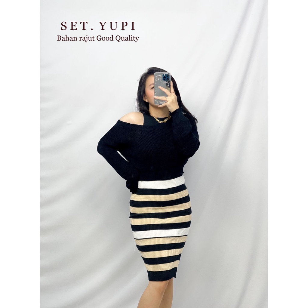 BF. ID - Bisa COD /Setelan Wanita Rajut Yupi /set kekinian /set fashion /oversize