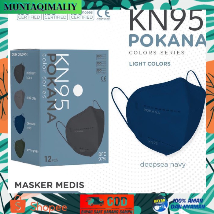 [TERBARU] KN95 POKANA MASK / MASKER MEDIS KN95 POKANA - Deepsea Navy