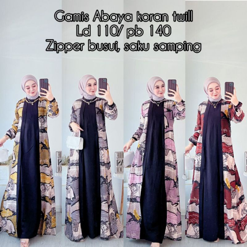 Gamis Abaya Koran Twill Product by NauraMisfia