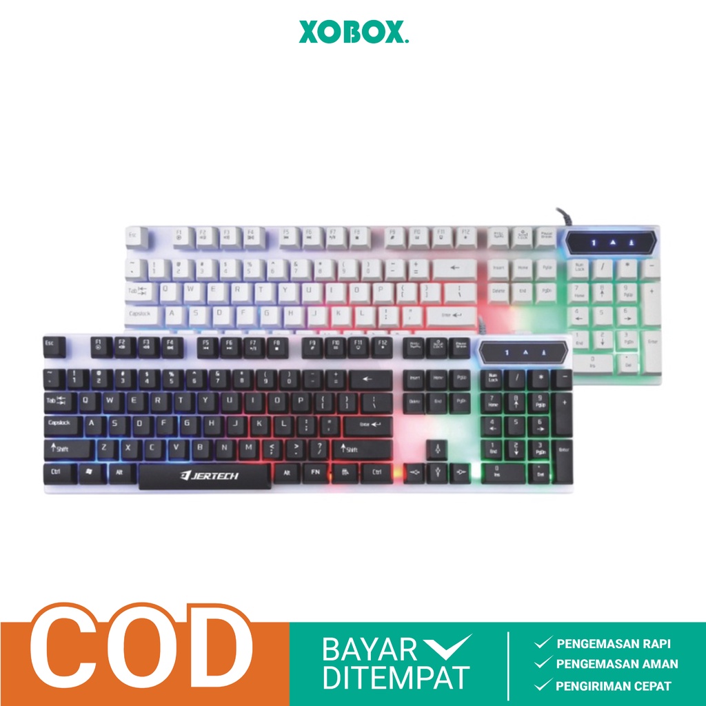 XOBOX - Keyboard Gaming K358 LED RGB Bachlight Support All Komputer/laptop