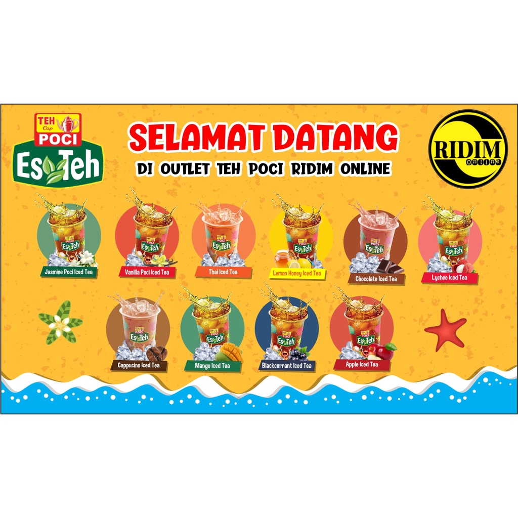 Jual banner teh poci custom 200x120cm | Shopee Indonesia
