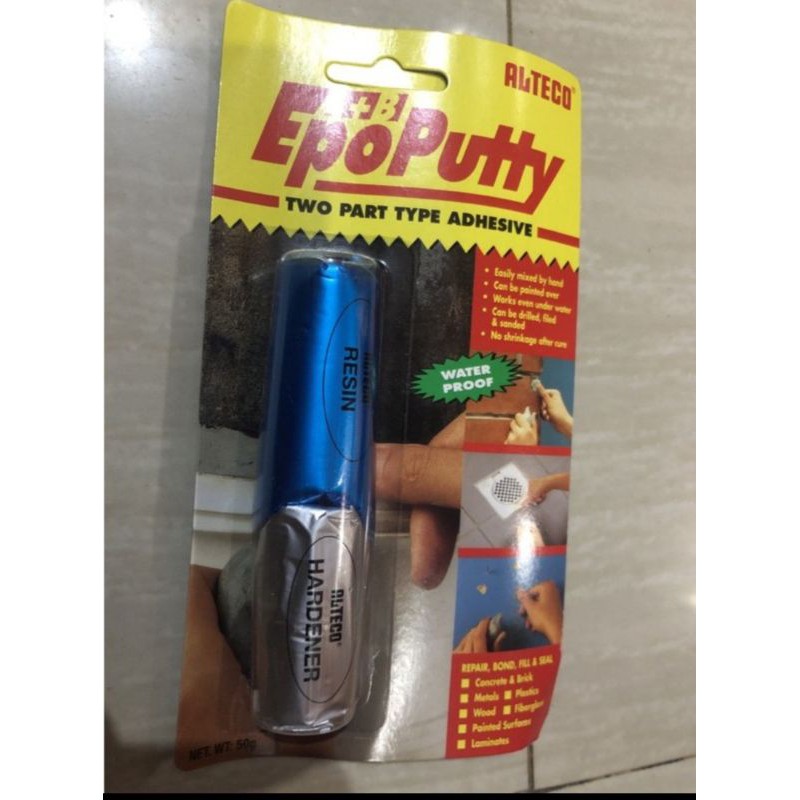 

LEM EPOPUTTY EPO PUTTY ALTECO LEM KAPAL PORTING DODOL 50GRAM 50G 50 GRAM ORI ORIGINAL EPOPUTTY ASLI