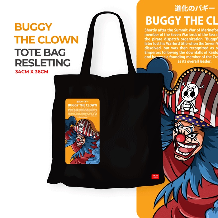 (NEW) BUGGY ONE PIECE totebag / TOTEBAG  BUGGY One Piece RED / LORD BUGGY ONE PIECE KAOS / CROSS GUILD ONE PIECE / TOTEBAG KANVAS PREMIUM