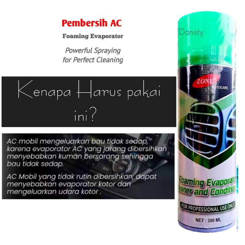 Zone Pembersih AC penyegar udara AC refresh penghilang bau ac bau apek ac kotor pengharum mobil 300 ml