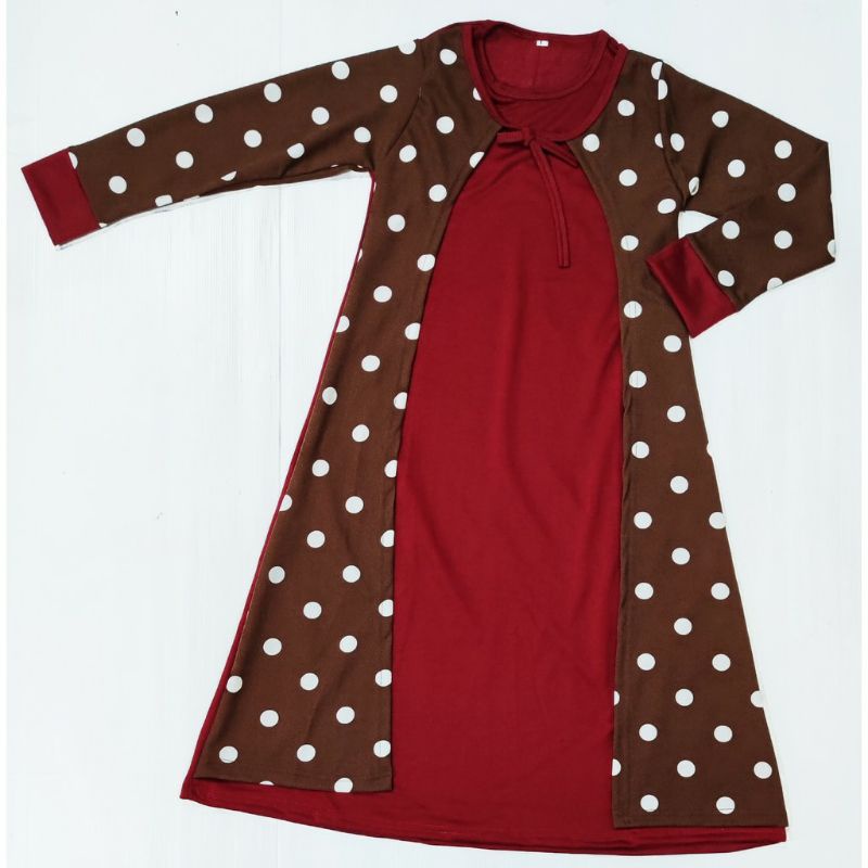 Gamis anak perempuan cardigan anak cewek sd usia 5 6 7 8 9 10 tahun baju muslim syari kids girl