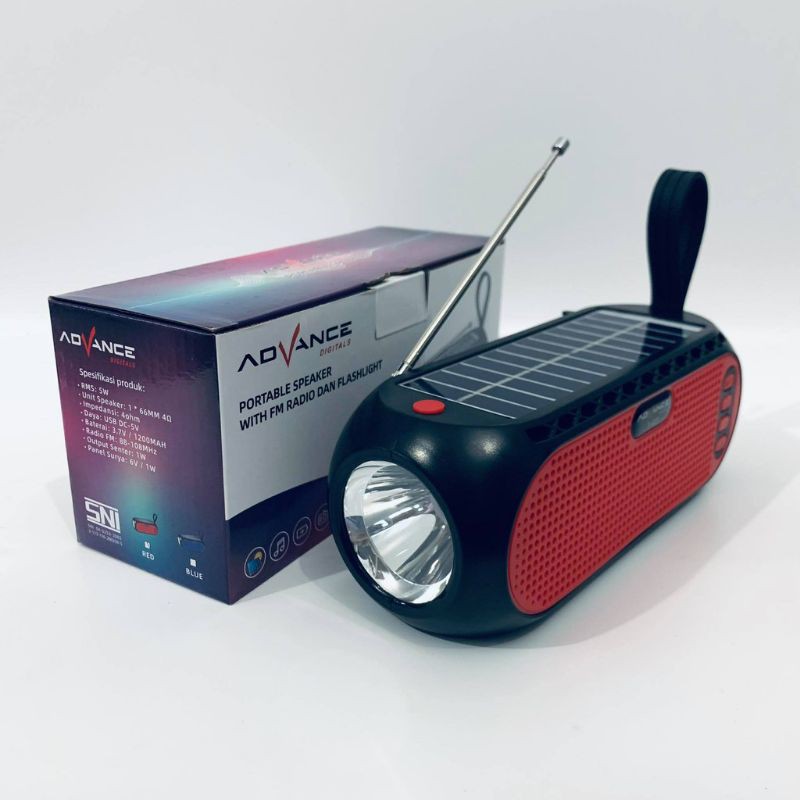 Spiker Portable Advance T-411 Plus Panel Surya Speaker Radio Senter