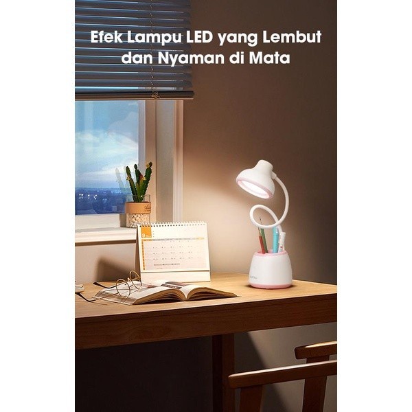 LAMPU MEJA LED PORTABLE RECHARGEABLE - SAMONO SW-DL05