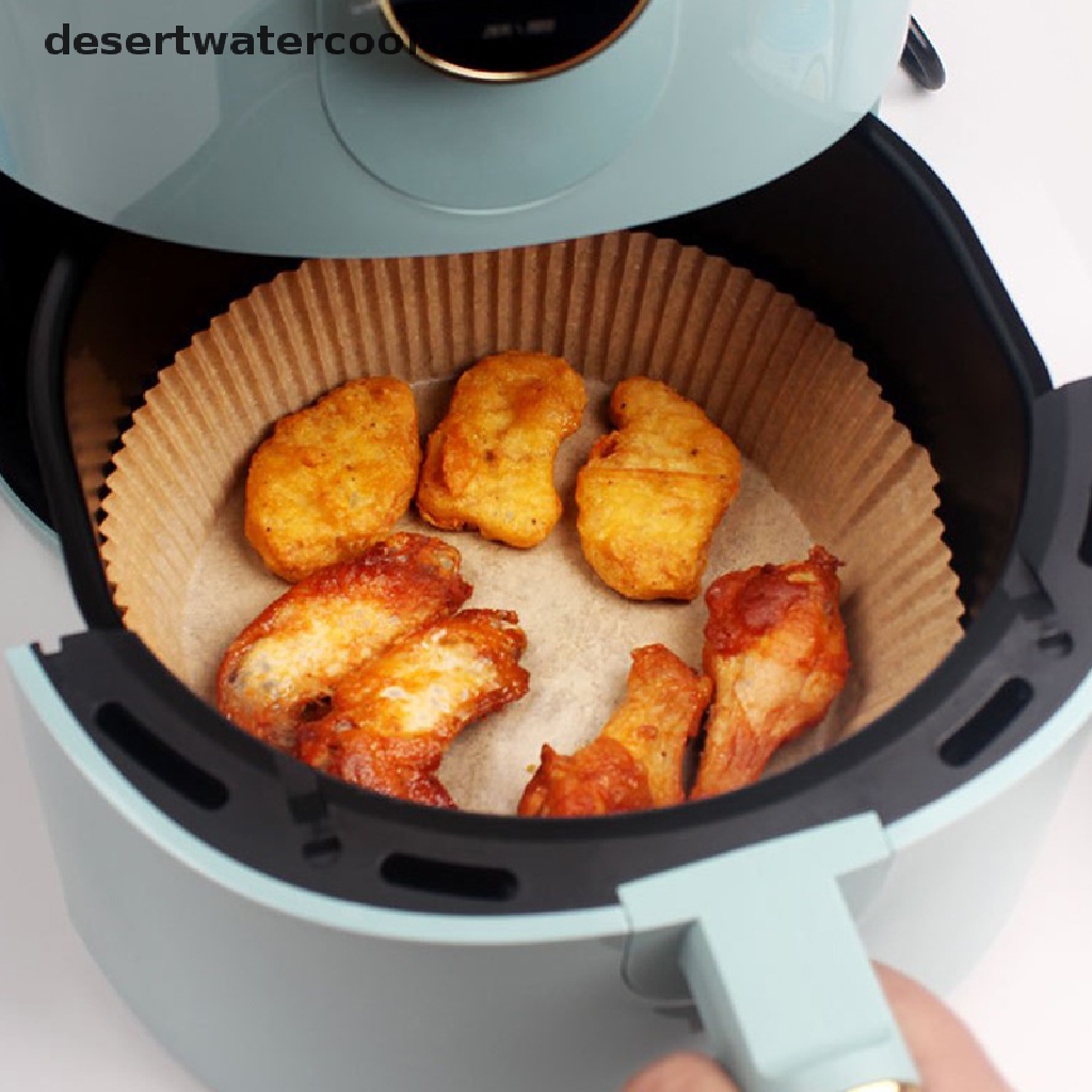 Deid 50pcs Kertas Alas Air Fryer Anti Lengket Sekali Pakai Bentuk Bulat 16cm