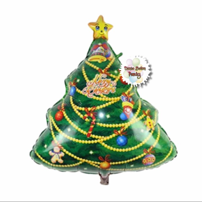 Balon Foil Pohon Natal / Balon Foil Merry Christmas TREE 02