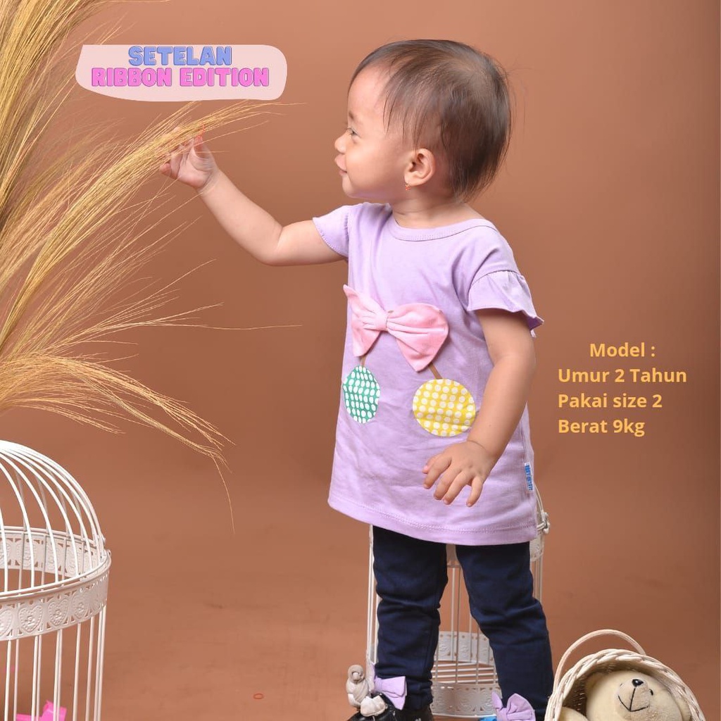 Setelan Legging Anak | 1-3 Tahun | Suit Ribbon Edition