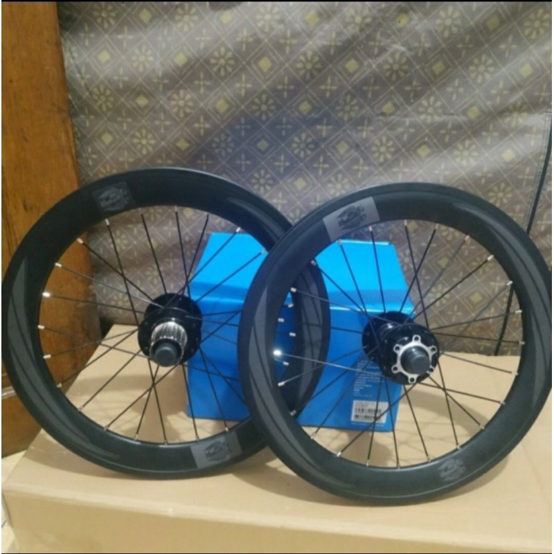 wheelset 349 Tampo rims 4CM loncer dan jangkrik
