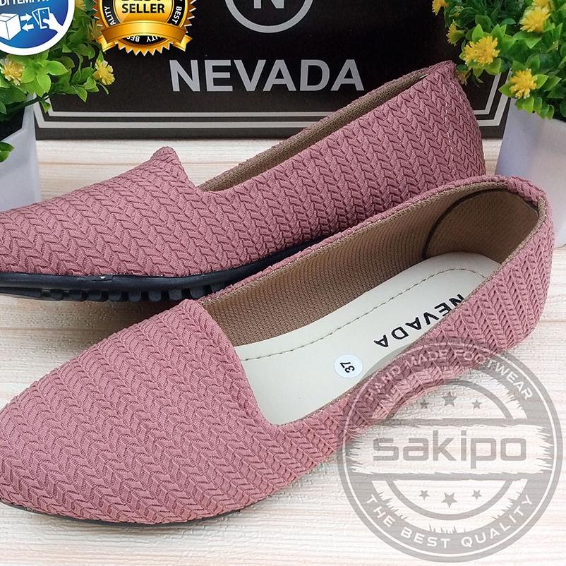 Serbuuuu.. PROMO 12.12 BIRTHDAY SALE SEPATU WANITA DEWASA BALET RAJUT NEVADA TRENDI TERMURAH TERLARI