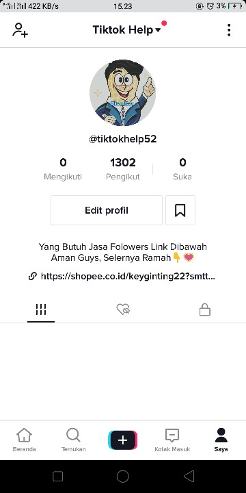 Jual Akun Tiktok 1000 2000 Folowers Permanen