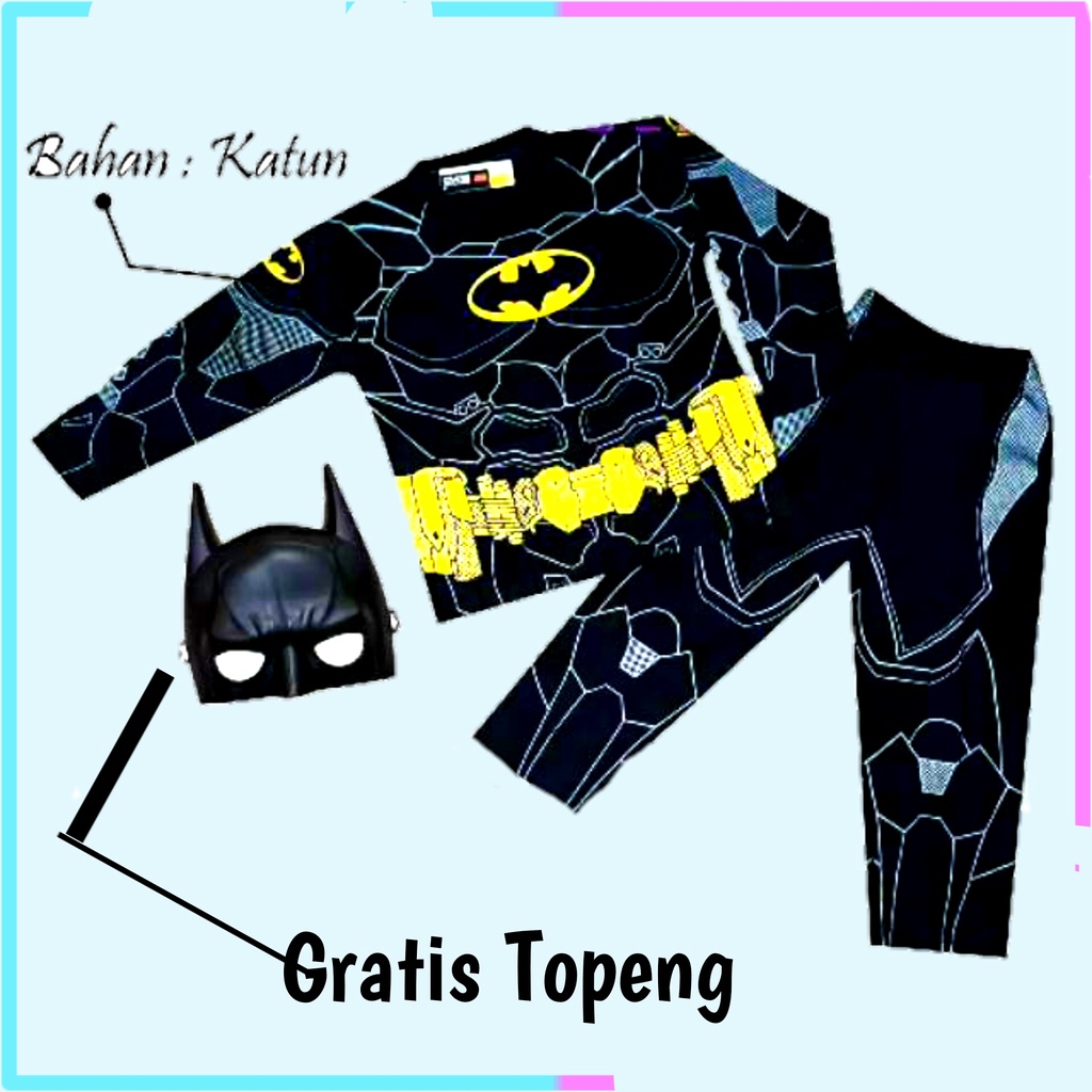 kostum superhero anak laki laki Batman