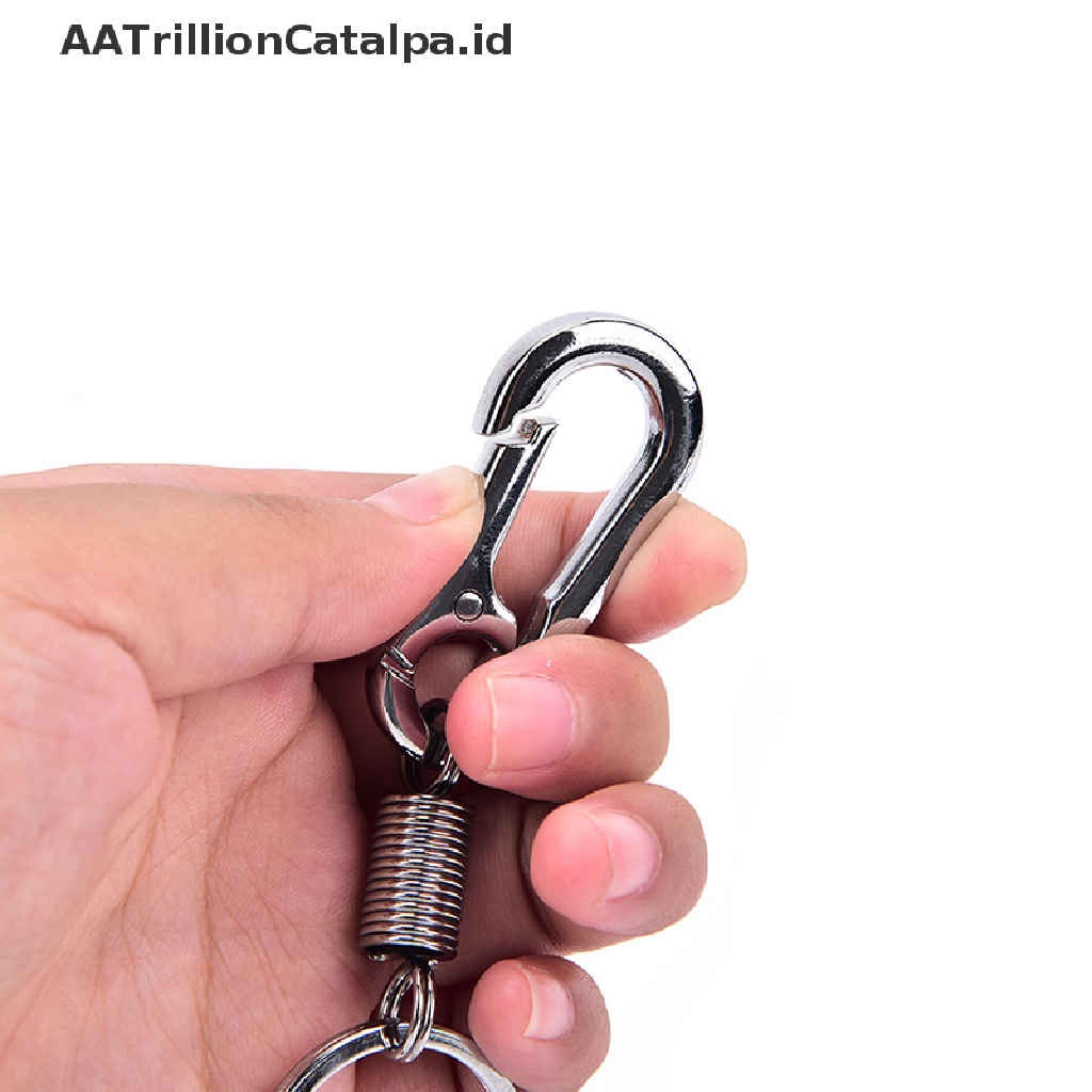 Aatrillioncatalpa 1pc Gantungan Kunci carabiner Bentuk Labu Bahan Stainless steel anti Hilang