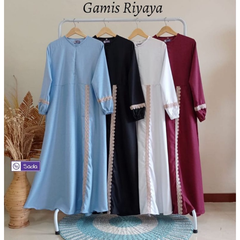 Gamis Riyaya by Sada SH | bahan katun madina | busui friendly