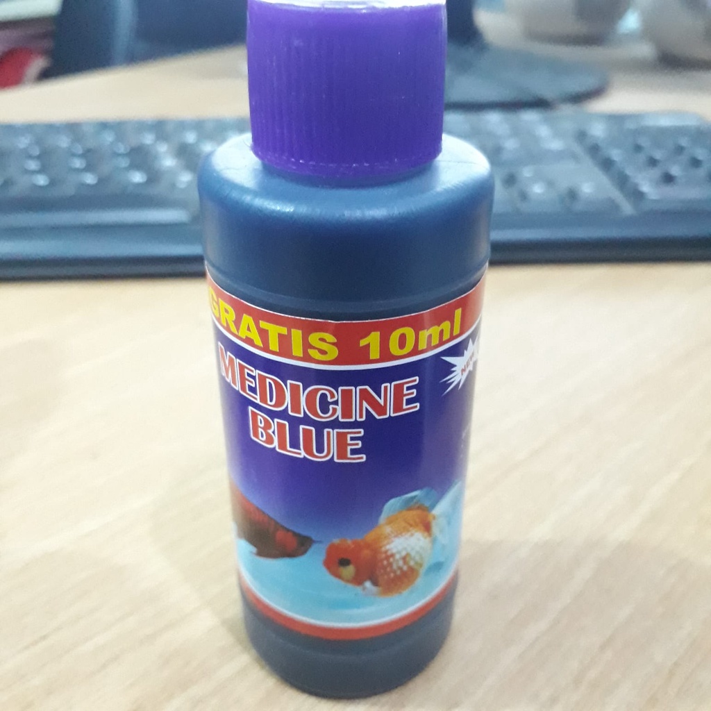 MEDICINE BLUE , OBAT BIRU UNTUK IKAN SAKIT , 110ML COCOK UNTUK SEMUA JENIS IKAN