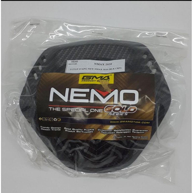 COVER TUTUP STANG YAMAHA NEW NMAX 2020 2021 MERK NEMO CARBON