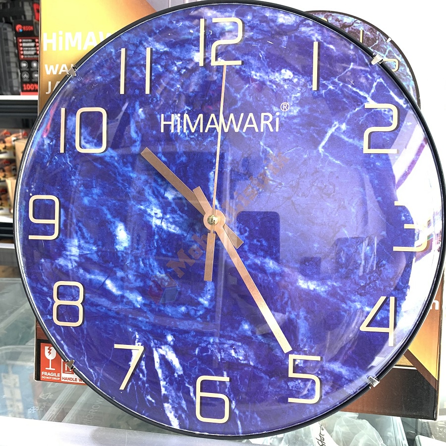 JAM DINDING JARUM MEWAH HIMAWARI JAM72B 12 INCH 30CM MURAH - BIRU