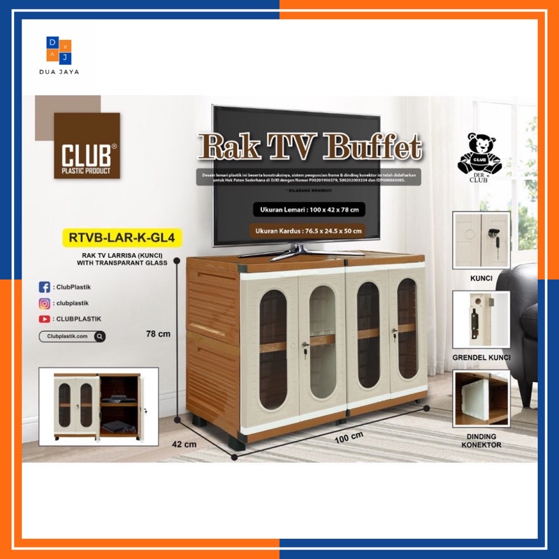Rak TV Buffet Bupet TB CLUB/ Meja TV Plastik / Rak TV Plastik