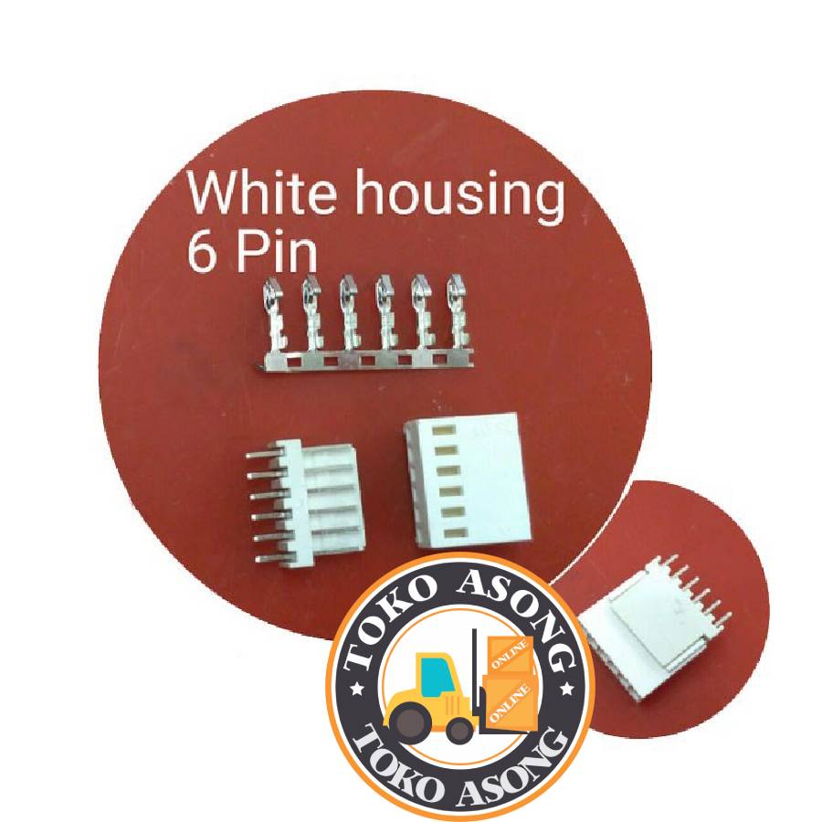 Konektor white housing 6 Pin socket soket connector 6pin