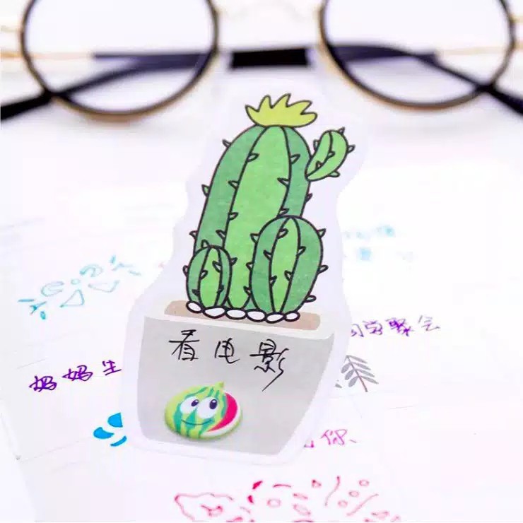 

Tempelan Memo kaktus lucu imut sticky kaktus Memo Tulis