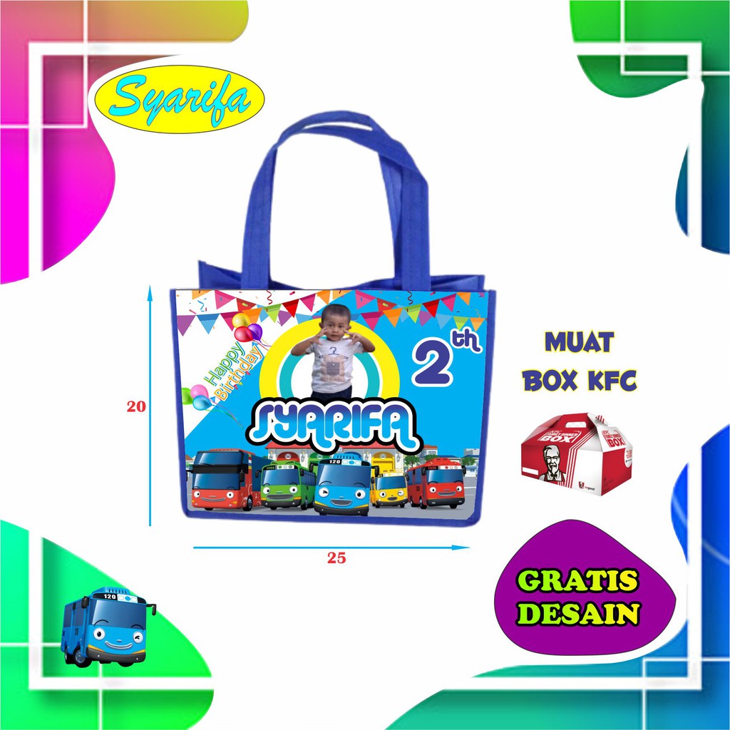 

REQUEST DESAIN / KARAKTER / - TAS ULANG TAHUN ANAK / GOODIE BAG | PLUS FOTO