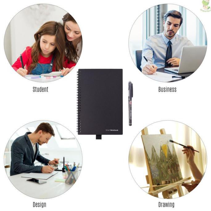 

Buku Tulis Hard Cover Ukuran A5 Isi 50 Lembar Dengan Pen Erasable Storezea90