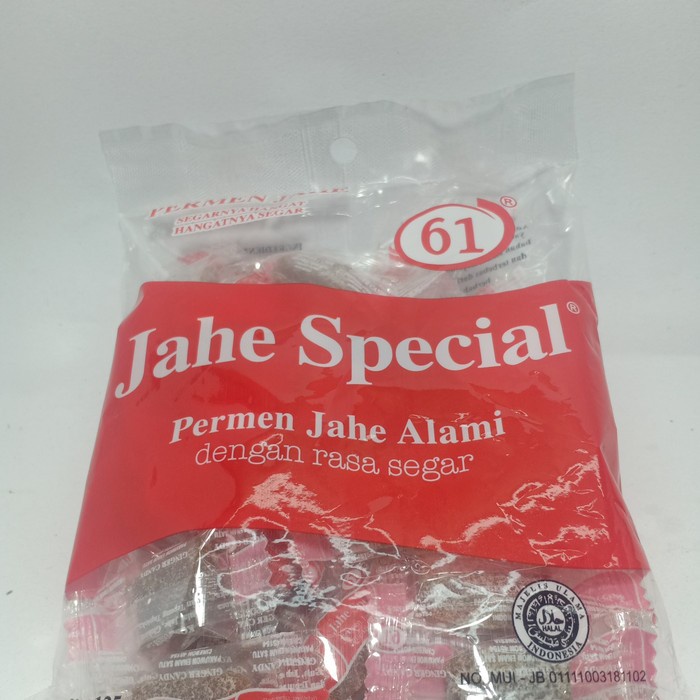 

permen jahe berat 125 gr isi 30 pcs