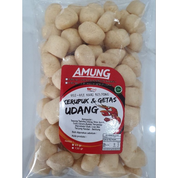 

Kerupuk & getes udang amung ukuran besar