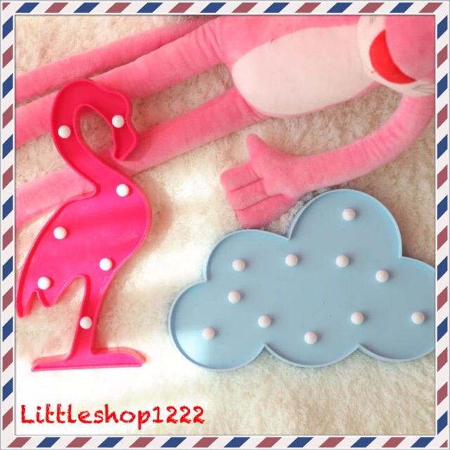 Lampu LED Bentuk Flaminggo / Awan Biru / Lampu Malam / Lampu Hias / Lampu Gantung / Lampu Pajang