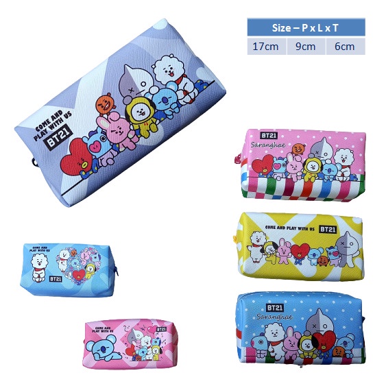 Kotak Pensil BTS BT21 Tempat Pensil Unik Big Size Motif BTS-3