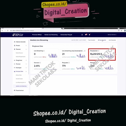 Tutorial Digital Marketing Ternak Main Tiktok Shop Affiliate Followers Konten Inspirasi FYP Menjadi Cuan Peluang Usaha