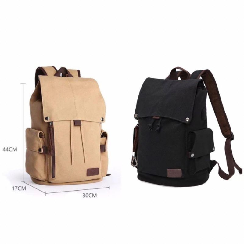 GHbag Klub New Arrival - Tas Ransel canvas IAC Backpack Up to 15 inch - Tas Pria Tas Wanita Daypack