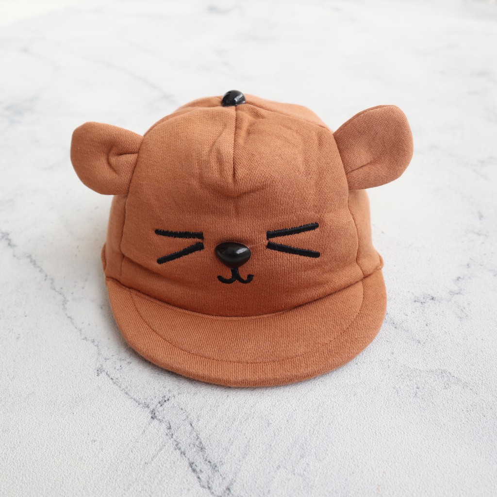 Nuna Store Topi Bayi Baseball Kucing /Topi Bayi Lucu / Topi Bayi Karakter Kucing / Baby Hat