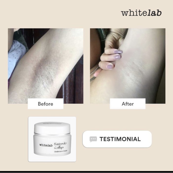 WHITELAB NIACINAMIDE + COLLAGEN UNDERARM CREAM 20GR