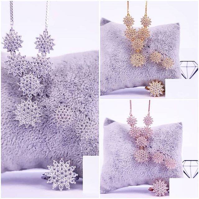 Set berlian matahari tanpa gelang