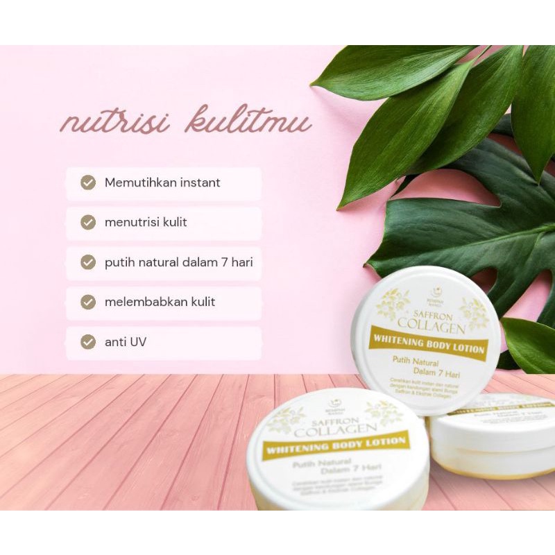 Body Lotion Whitening Saffron Collagen