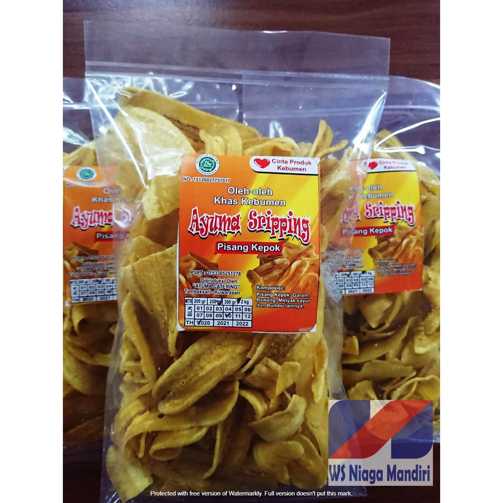 

KERIPIK /SRIPING PISANG KAPOK-RENYAH GURIH-KHAS KEBUMEN