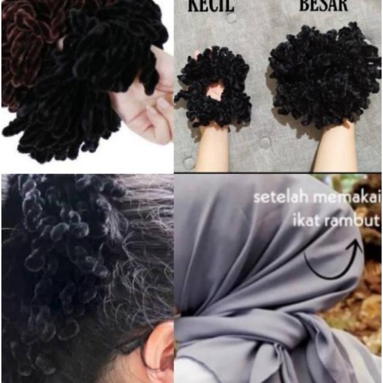 Kuncir/Scrunchie/Cepol Hijab Ubur-Ubur Jumbo (Warna Random)