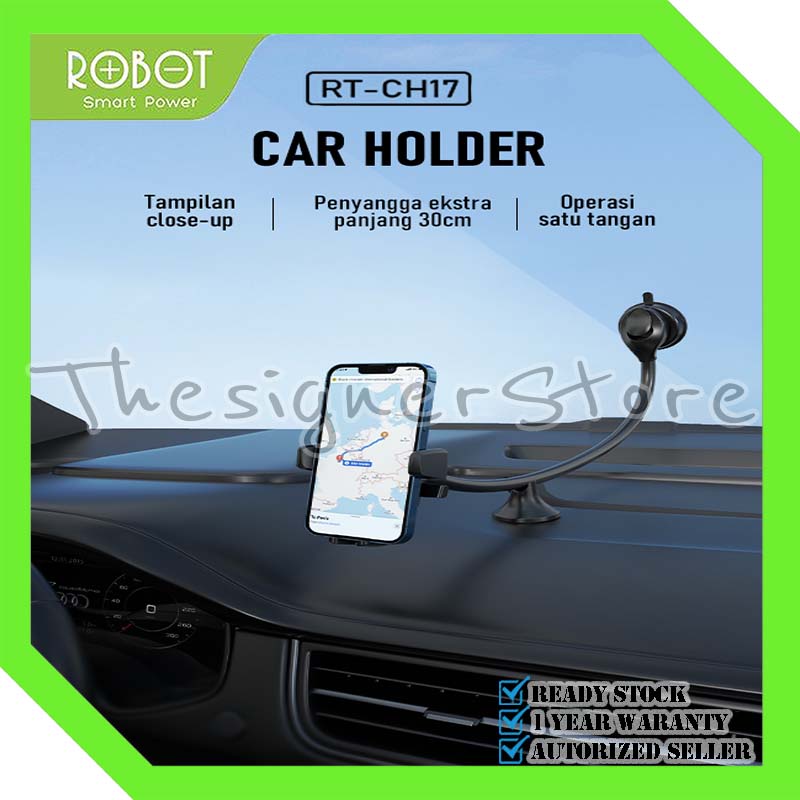 Holder Robot RT-CH17 Alumunium Neck Dashboard Car Holder Phone Mount Bracket