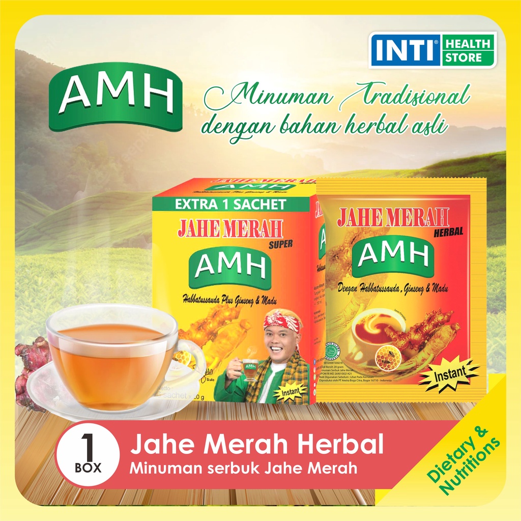 AMH | Jahe Merah Herbal Super Box 6 Sachet | Minuman Tradisional