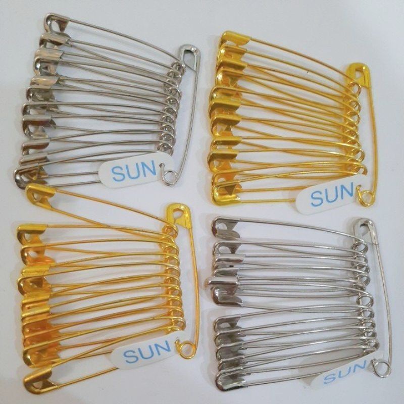 Peniti Besar Stainless isi 12 pcs Peniti JUMBO Merek Sun