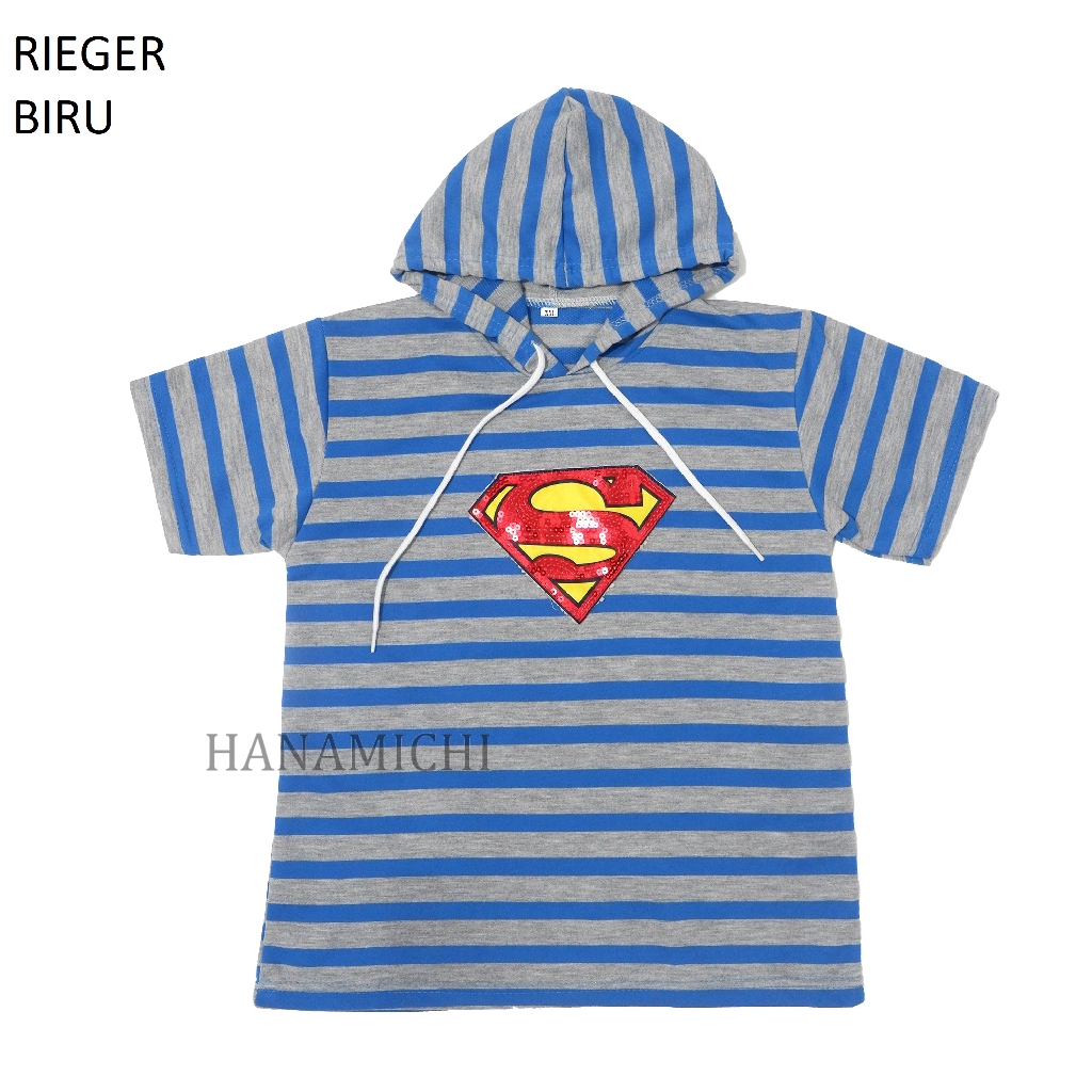 Hanamichi RIEGER Hoodie Anak Lengan Pendek Superhero