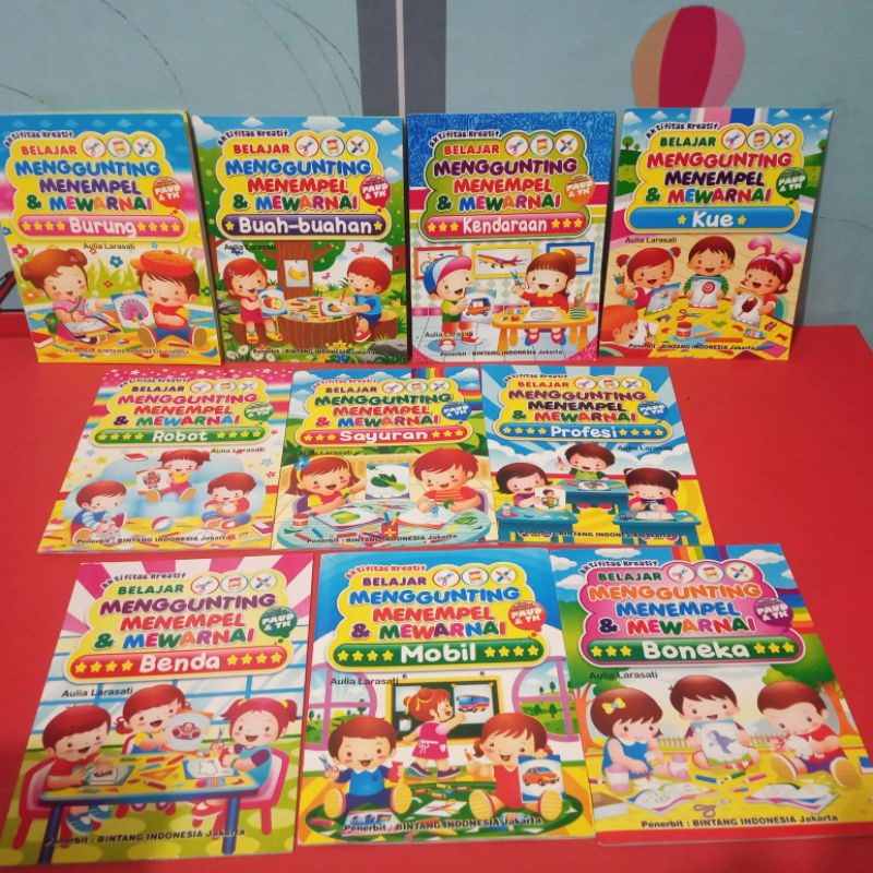 

Buku aktivitas PAUD dan TK belajar menggunting menempel mewarnai/buku aktivitas murah