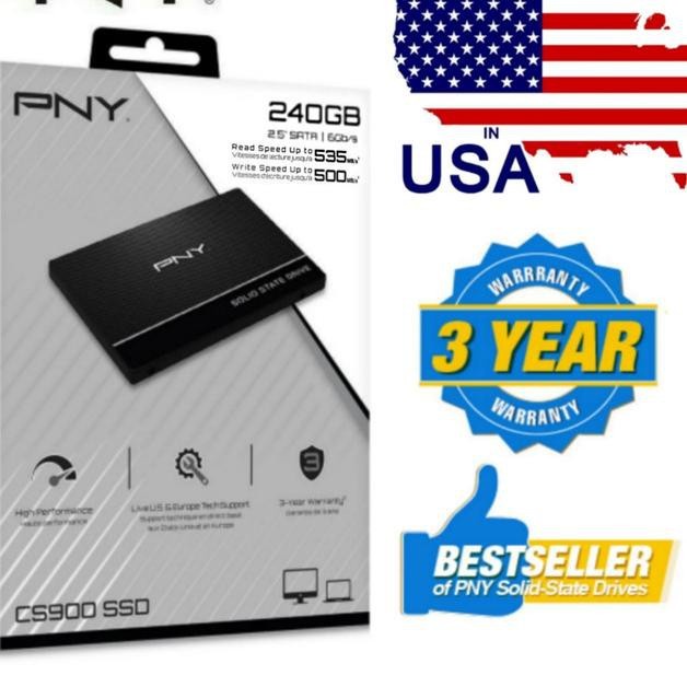 SSD PNY CS900 2,5&quot; SATA III 240 - 500  GB - 1 TB NEW