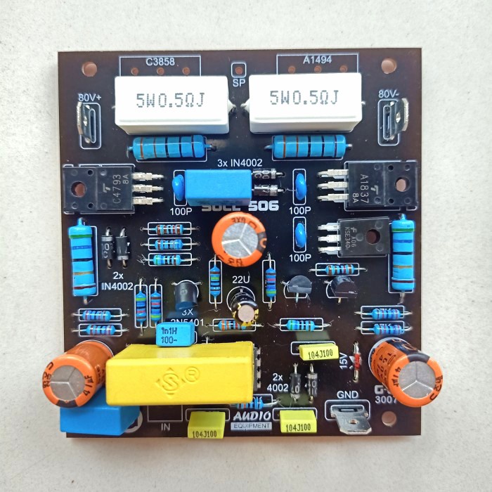 Kit driver power amplifier socl 506 super ocl komponen berkwalitas