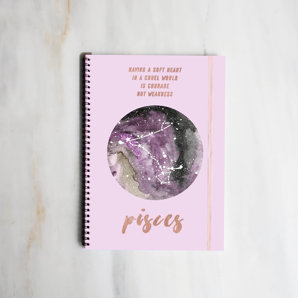 

[HOROSCOPES] PISCES Spiral Ruled Notebook Diary Journal Office School Supplies Buku Tulis